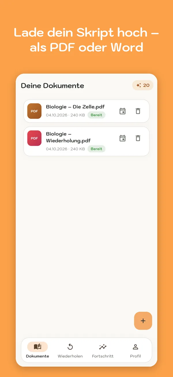 Screenshot von MemoWize