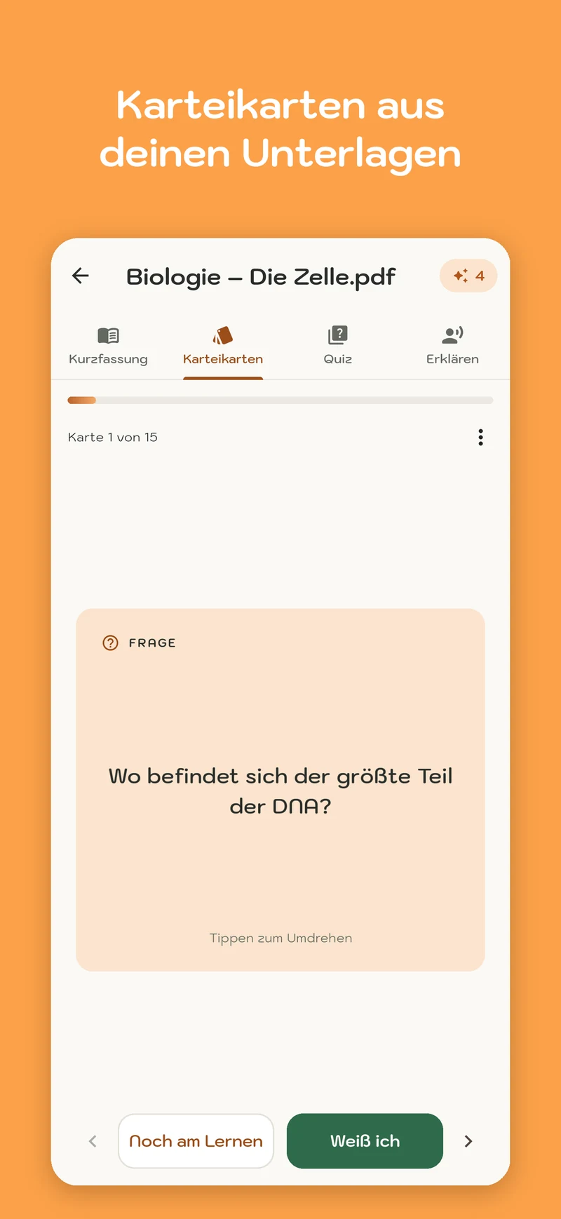 Screenshot von MemoWize